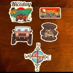 New Jeep Type Vehicle Travel Outdoors Camping Vinyl Water Bottle Stickers